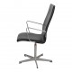 Arne Jacobsen Oxford with original black classic leather and medium high back