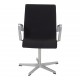 Arne Jacobsen Oxford chair with a low back and black tonus fabric