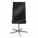 Arne Jacobsen Oxford chair with black fabric, medium high back and 5-legged stand