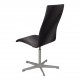 Arne Jacobsen Oxford stol i sort stof med mellemhøj ryg og 5-pas fod