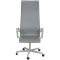 Arne Jacobsen Tall backed Oxford office chair in grey leather