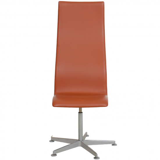 Arne Jacobsen tall Oxford chair in walnut essential leather