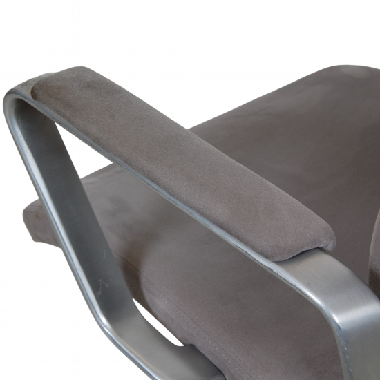 Arne Jacobse Oxford chair in grey Alcantara fabric