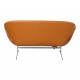 Arne Jacobsen Svanesofa nypolstret i cognac anilin læder Arne Jacobsen Svanesofa nypolstret i cognac anilin læder