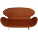 Arne Jacobsen Swan sofa in cognac aniline leather