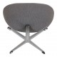 Arne Jacobsen Ottoman for the egg in patinated Gray Hallingdal fabric