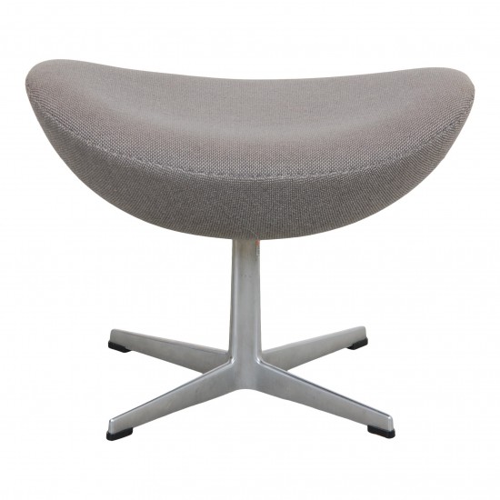 Arne Jacobsen Ottoman for the egg in patinated Gray Hallingdal fabric