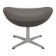 Arne Jacobsen Ottoman for the egg in less patinated Hallingdal fabric