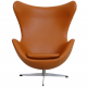  Arne Jacobsen Egg chair Reupholstered in whisky-colored Nevada aniline leather with repair