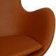  Arne Jacobsen Egg chair Reupholstered in whisky-colored Nevada aniline leather with repair