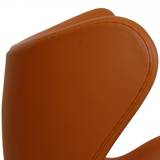  Arne Jacobsen Egg chair Reupholstered in whisky-colored Nevada aniline leather with repair