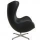 Arne Jacobsen Egg chair in black leather, Old version