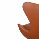 Arne Jacobsen Egg newly upholstered in Walnut Nevada aniline leather