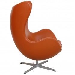 Arne Jacobsen Egg Chair in original cognac leather from 2006