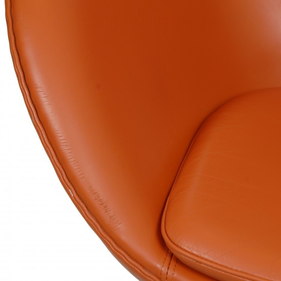 Arne Jacobsen Egg Chair in original cognac leather from 2006