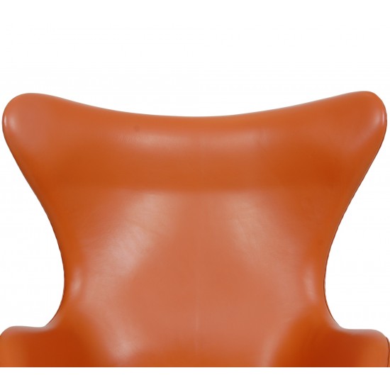 Arne Jacobsen Ægget stol i originalt cognac læder fra 2006