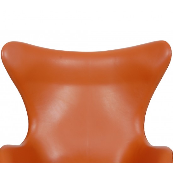 Arne Jacobsen Egg Chair in original cognac leather from 2006