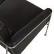 Arne Jacobsen 3.seater 3303 Sofa in patinated black aniline leather