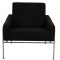 Arne Jacobsen 3301 Loungechair in black Hallingdal fabric