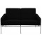 Arne Jacobsen 2.seater 3302 sofa in black hallingdal fabric