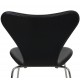 Sæt på fire Arne Jacobsen syver stole i sort læder