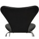 Set of four Arne Jacobsen Seven chairs in black leather