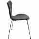 Set of four Arne Jacobsen Seven chairs in black leather