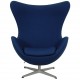 Arne Jacobsen Egg chair in blue fabric