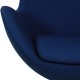 Arne Jacobsen Egg chair in blue fabric