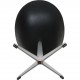 Arne Jacobsen Ægge skammel i sort læder