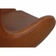 Arne Jacobsen Egg chair in patinated cognac leather