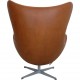 Arne Jacobsen Egg chair in patinated cognac leather