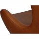 Arne Jacobsen Egg chair in patinated cognac leather
