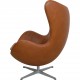 Arne Jacobsen Egg chair in patinated cognac leather