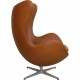 Arne Jacobsen Egg chair in patinated cognac leather