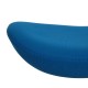 Arne Jacobsen Egg chair with ottoman in blue fabric