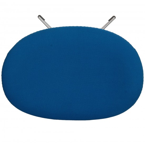 Arne Jacobsen Egg chair with ottoman in blue fabric