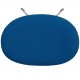 Arne Jacobsen Egg chair with ottoman in blue fabric