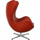 Arne Jacobsen vintage Egg chair with stool in indian red anilin leather