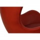 Arne Jacobsen vintage Egg chair with stool in indian red anilin leather