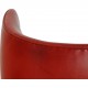 Arne Jacobsen vintage Egg chair with stool in indian red anilin leather