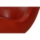 Arne Jacobsen vintage Egg chair with stool in indian red anilin leather