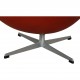 Arne Jacobsen vintage Egg chair with stool in indian red anilin leather