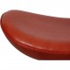 Arne Jacobsen vintage Egg chair with stool in indian red anilin leather