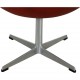 Arne Jacobsen vintage Egg chair with stool in indian red anilin leather