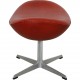 Arne Jacobsen vintage Egg chair with stool in indian red anilin leather