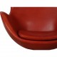 Arne Jacobsen vintage Egg chair with stool in indian red anilin leather