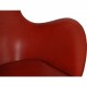 Arne Jacobsen vintage Egg chair with stool in indian red anilin leather