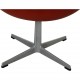 Arne Jacobsen Egg chair with stool in indian red anilin leather