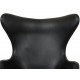 Arne Jacobsen Egg chair in patinated black leather